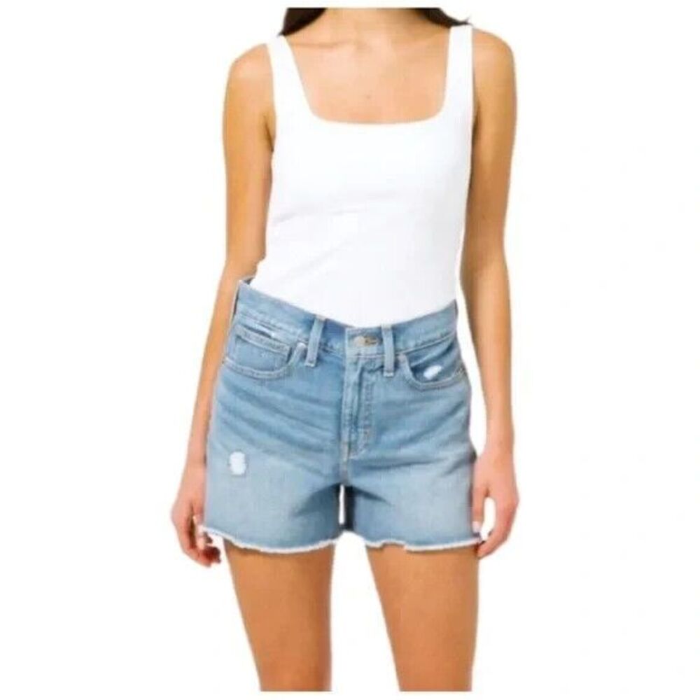 J. Crew Denim Slouchy Boyfriend Jean Shorts Women's 26 NWOT Hi Rise Distressed